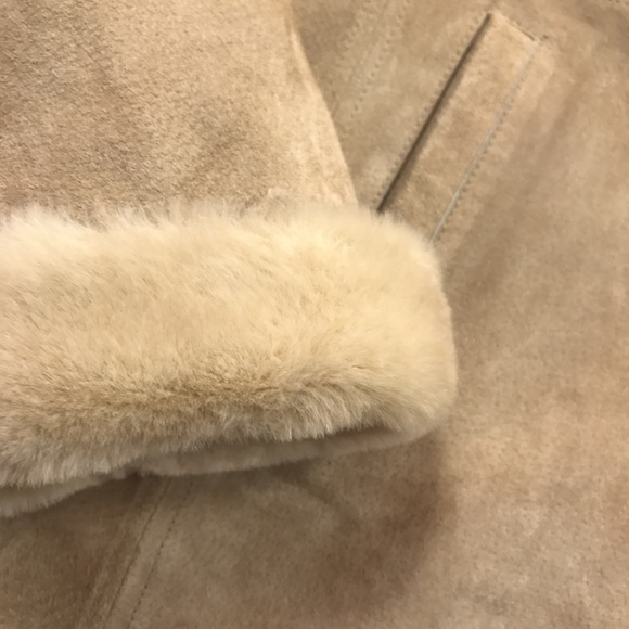 London Fog Womens Medium Suede Fur Jacket - Picture 4 of 8